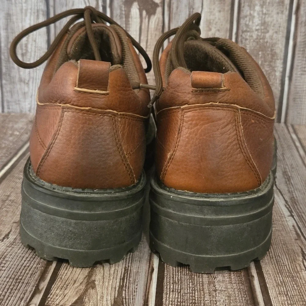 Sz 43 / 10 Mens Bed Stu Leather Lug Sole Oxford Brown Chunky 90s Grunge VGUC